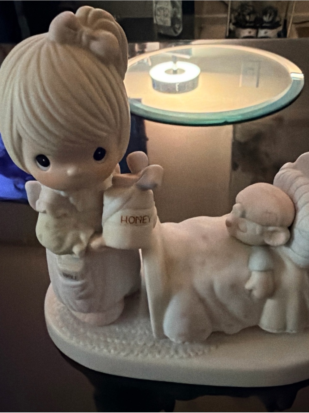 Precious Moments Cream Ceramic 'Honey' Girl Figurine